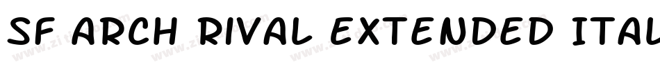 SF Arch Rival Extended Italic字体转换